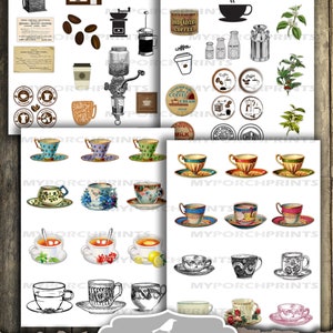 Junk Journal Ephemera, Fussy Cut, Recipe Junk Journal, Baking, Kitchen, Cooking, Tea, Retro, Printable, My Porch Prints, Digital Download image 5
