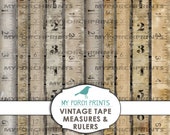 Vintage Tape Measure Printable Measuring Tape Retro Paper Crafting