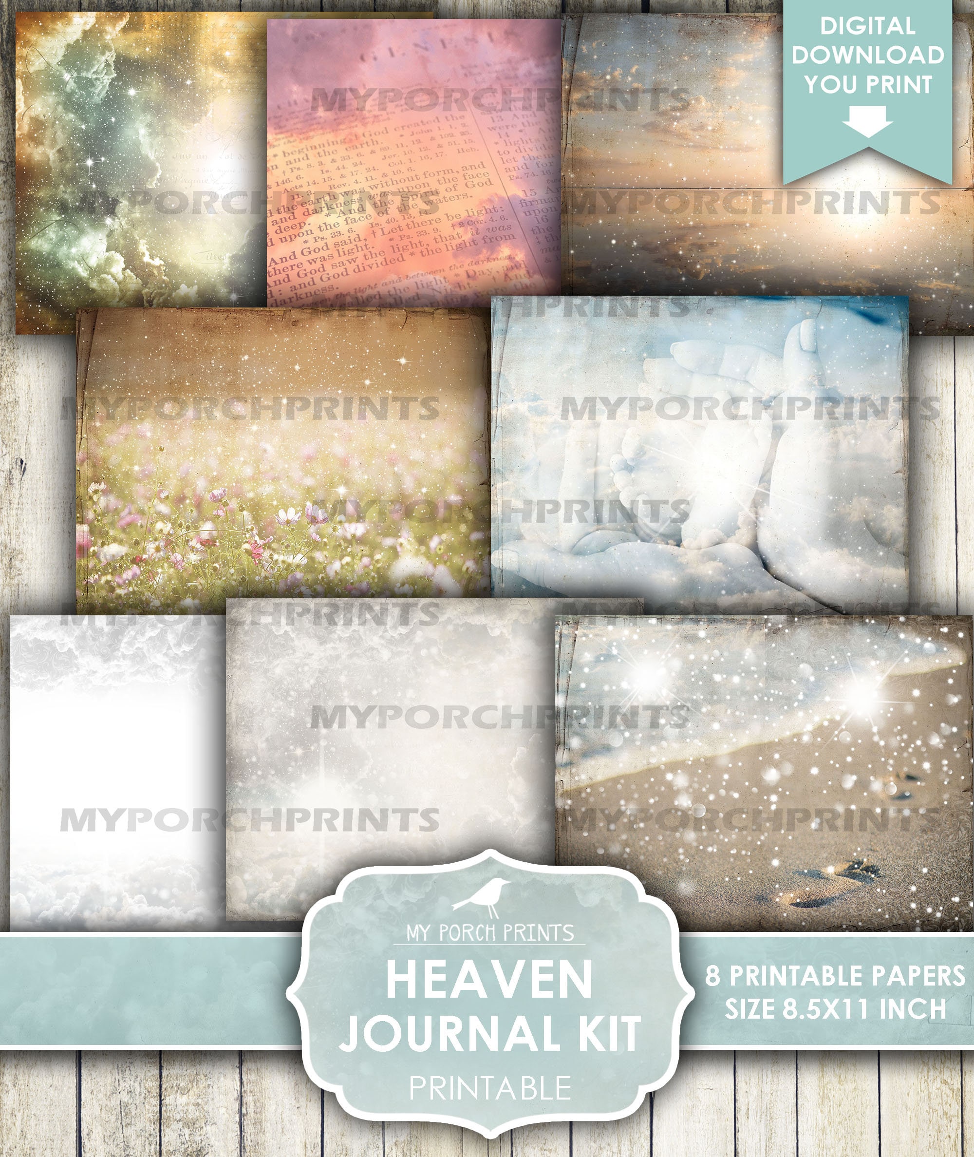Heaven Junk Journal Kit, Grief, Loss, Loved One, Baby, Child, Bible ...