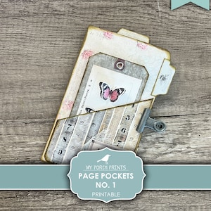 Page Pockets No. 3 Junk Journal Folio Kit, Folder, Shabby, Pink, Insert ...