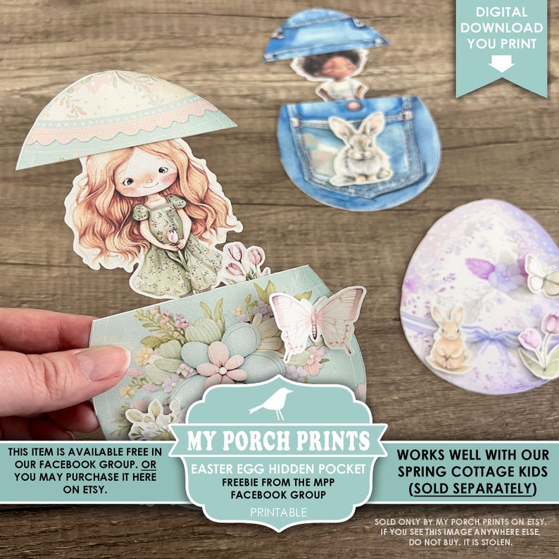 Easter Egg Hidden Pocket Freebie, Junk Journal, Secret, Basket ...