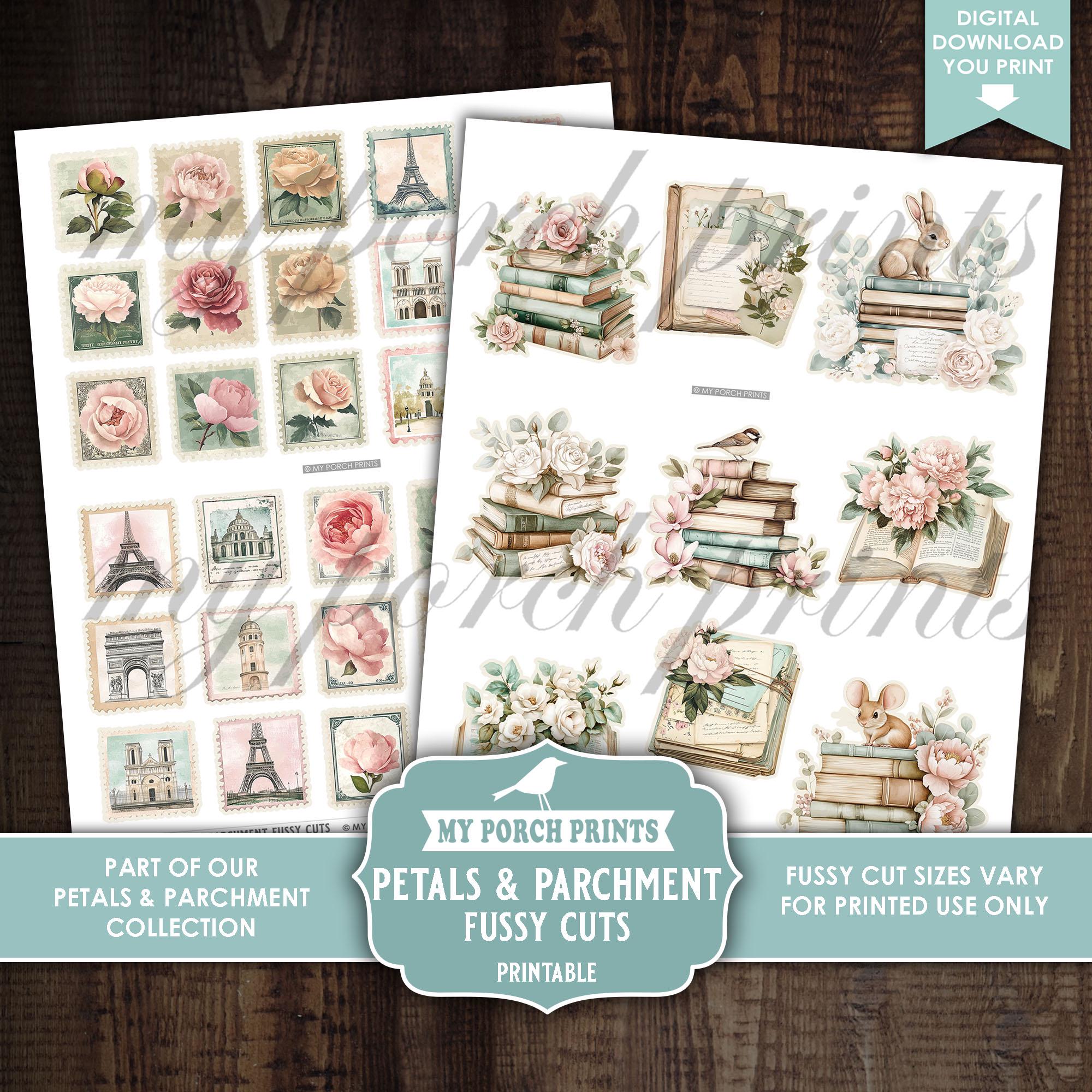 Petals and Parchment Junk Journal FUSSY CUTS, Kit, Vintage, Spring ...