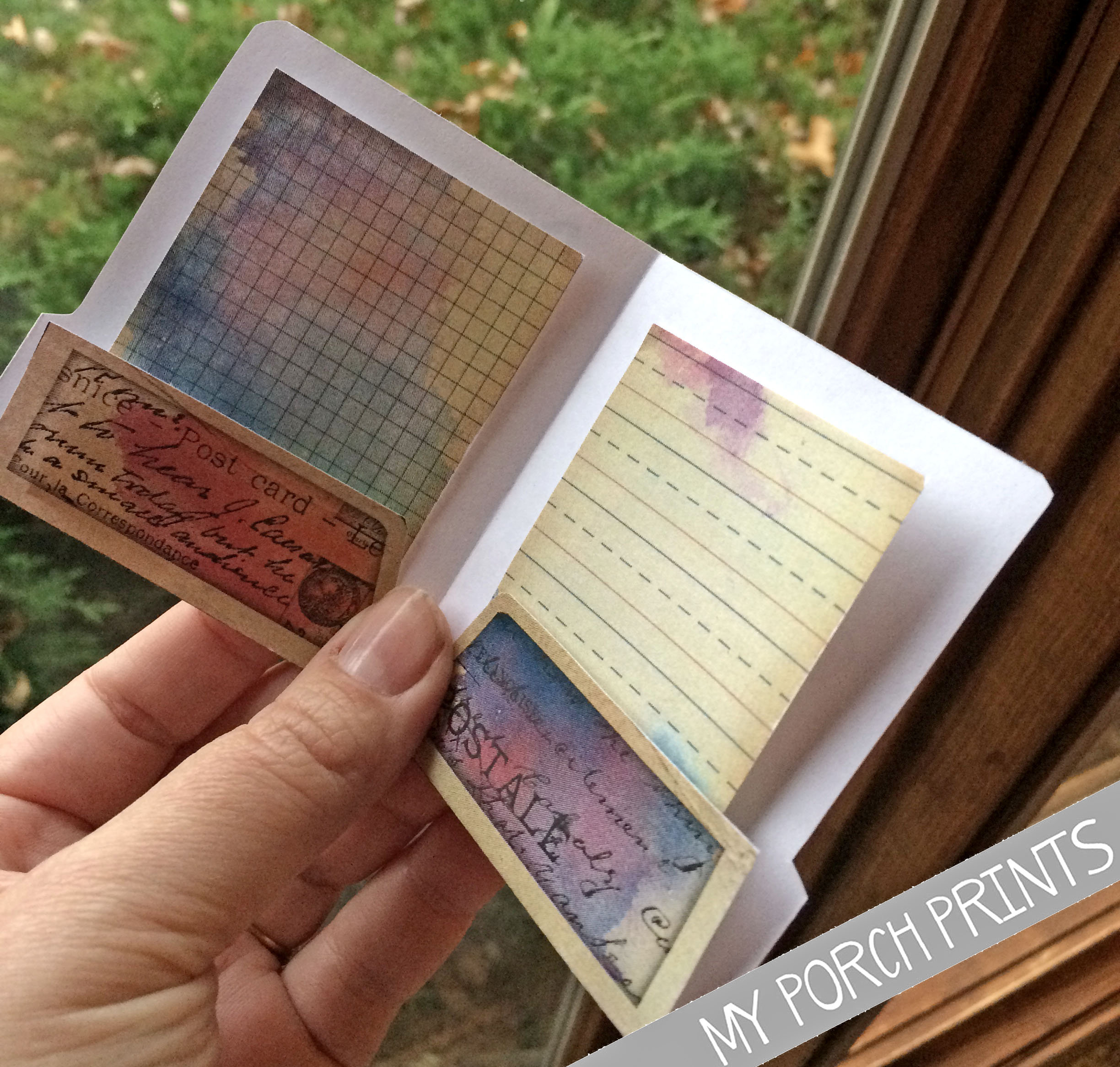 Watercolor, Butterfly, Mini File Folders, Scrapbook, Junk Journal Kit ...
