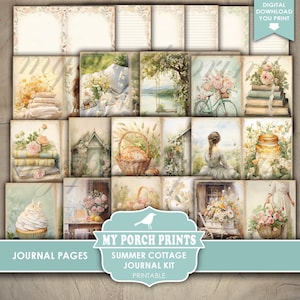 Summer Cottage Junk Journal Kit, Vintage, Floral, Spring, Pastel ...