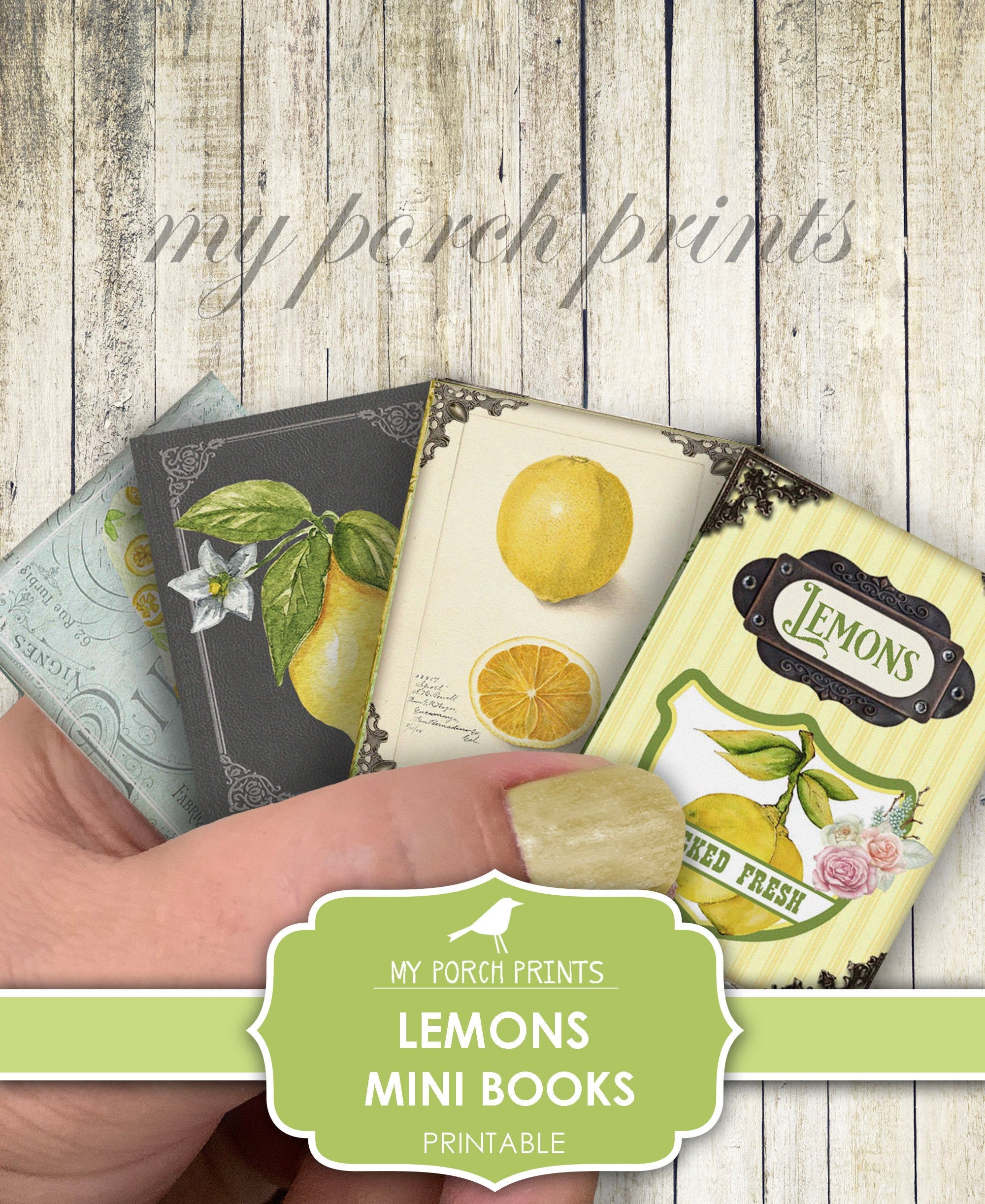 Mini Books Lemons Junk Journal Yellow Fruit Lemon - Etsy