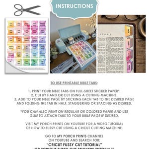 Soft Colors Bible Tabs, Earth Tone Printable Fussy Cuts Scripture Faith Stickers My Porch Prints Printable Digital Download, Zip JPEG Files image 5