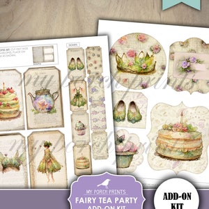 Junk Journal, Fairy, Tea Party, ADD ON Kit, Fairytale, Fairies, Magic ...