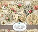 Shabby Rose Clocks, Junk Journal Kit, Tags, Ephemera, My Porch Prints Store, Printable, Digi Kit, MyPorchPrints, Circle, Scrapbook, Download 