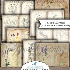 Puede incluir: Kit de diario bot&aacute;nico imprimible con 12 p&aacute;ginas con ilustraciones vintage de flores y plantas. El kit incluye p&aacute;ginas en blanco y rayadas. Las p&aacute;ginas est&aacute;n dise&ntilde;adas para ser impresas y utilizadas para llevar un diario, hacer scrapbooking u otros proyectos creativos.