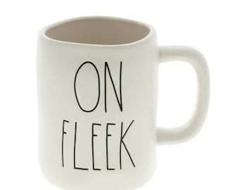 Rae Dunn "ON FLEEK" Tazza da caffè, tè, stoviglie in ceramica, regalo per festa di inaugurazione della casa, motivazione, ispirazione, positività, You Go Girl
