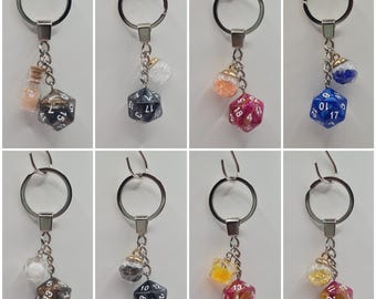 D20-sleutelhanger diverse kleuren B