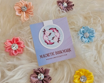 Magnetic bookmark Axolotl circle