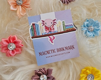 Magnetische boekenlegger Axolotl-boekenplank