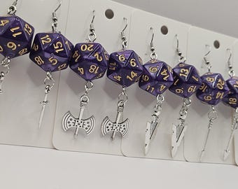 D20 Donkerpaarse oorbellen B