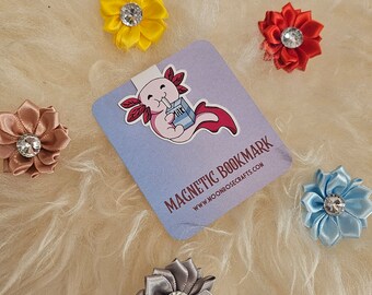 Magnetic bookmark Axolotl milk