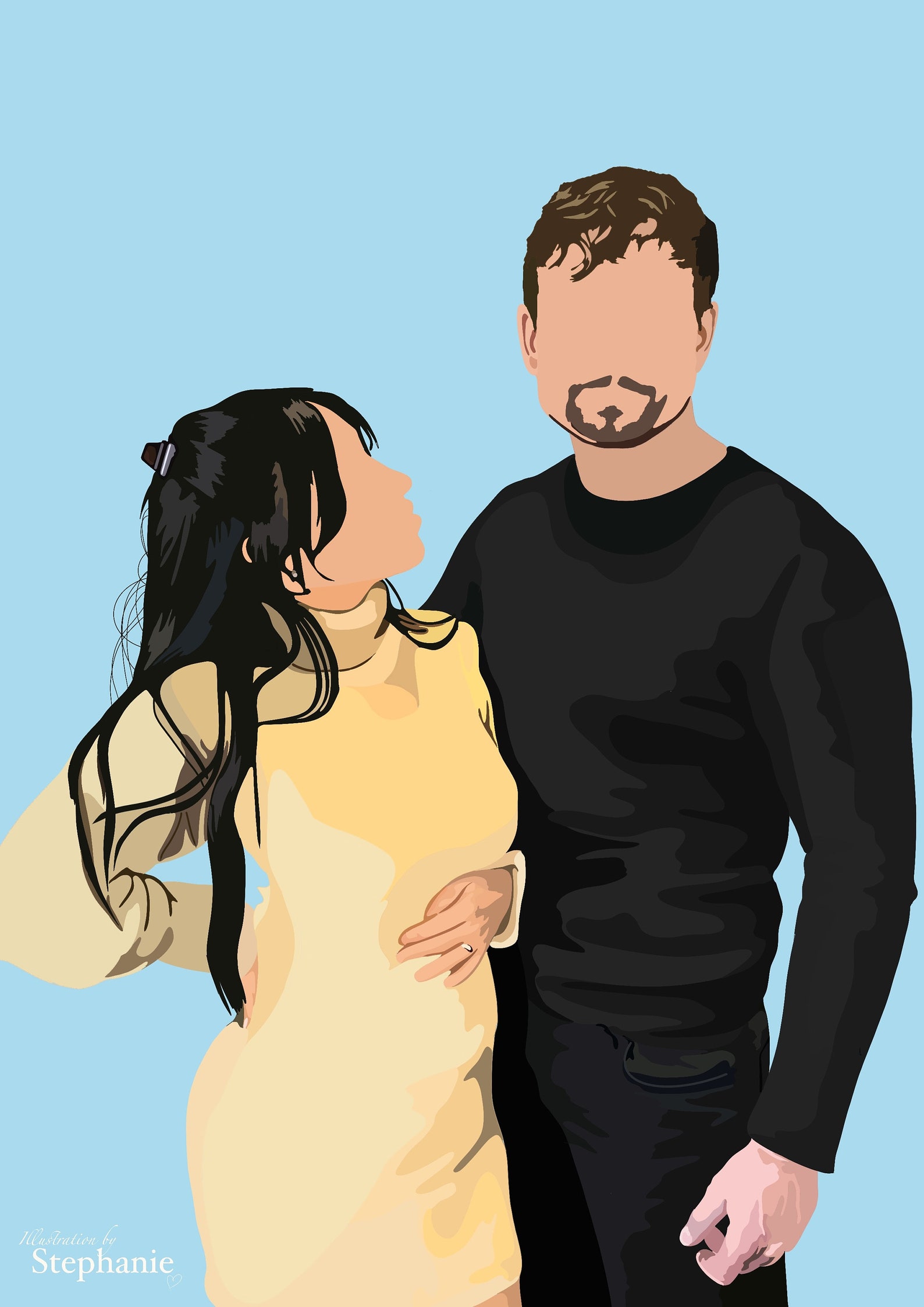 faceless custom portrait faceless custom portrait