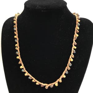 Picasso Crocheted Beaded Necklace/Wrap Bracelet 18 Inches