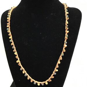 Picasso Crocheted Beaded Necklace/Wrap Bracelet 21 Inches