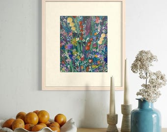 Petals in Passing, Floral Painting, Fine Art, Acrylic on canvas, Flower Petals, Home Decor, Gifts for Her