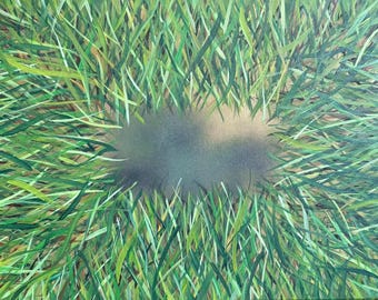 Becoming Wild, Abstract Painting, Acrylic on Canvas, Grass Painting, Fine Art