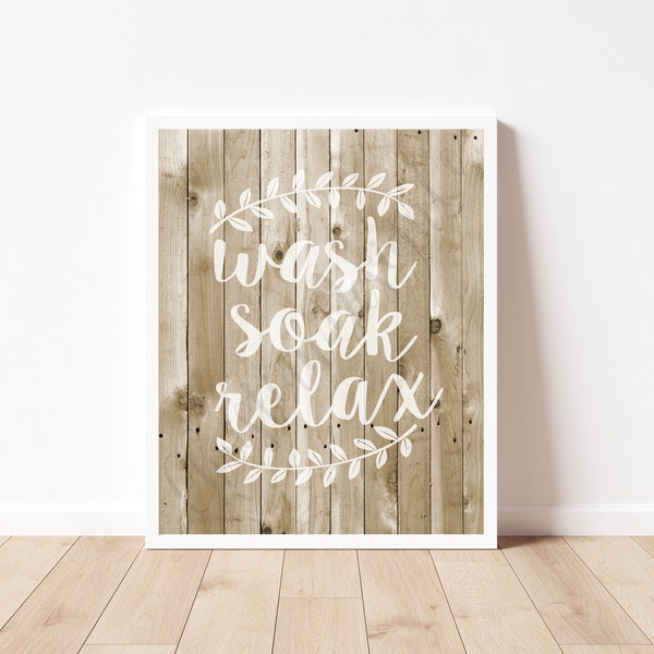 Wash Soak Relax Etsy