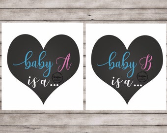 Twins Gender Reveal, Gender Reveal Ideas, Gender Reveal Decor, Ba...