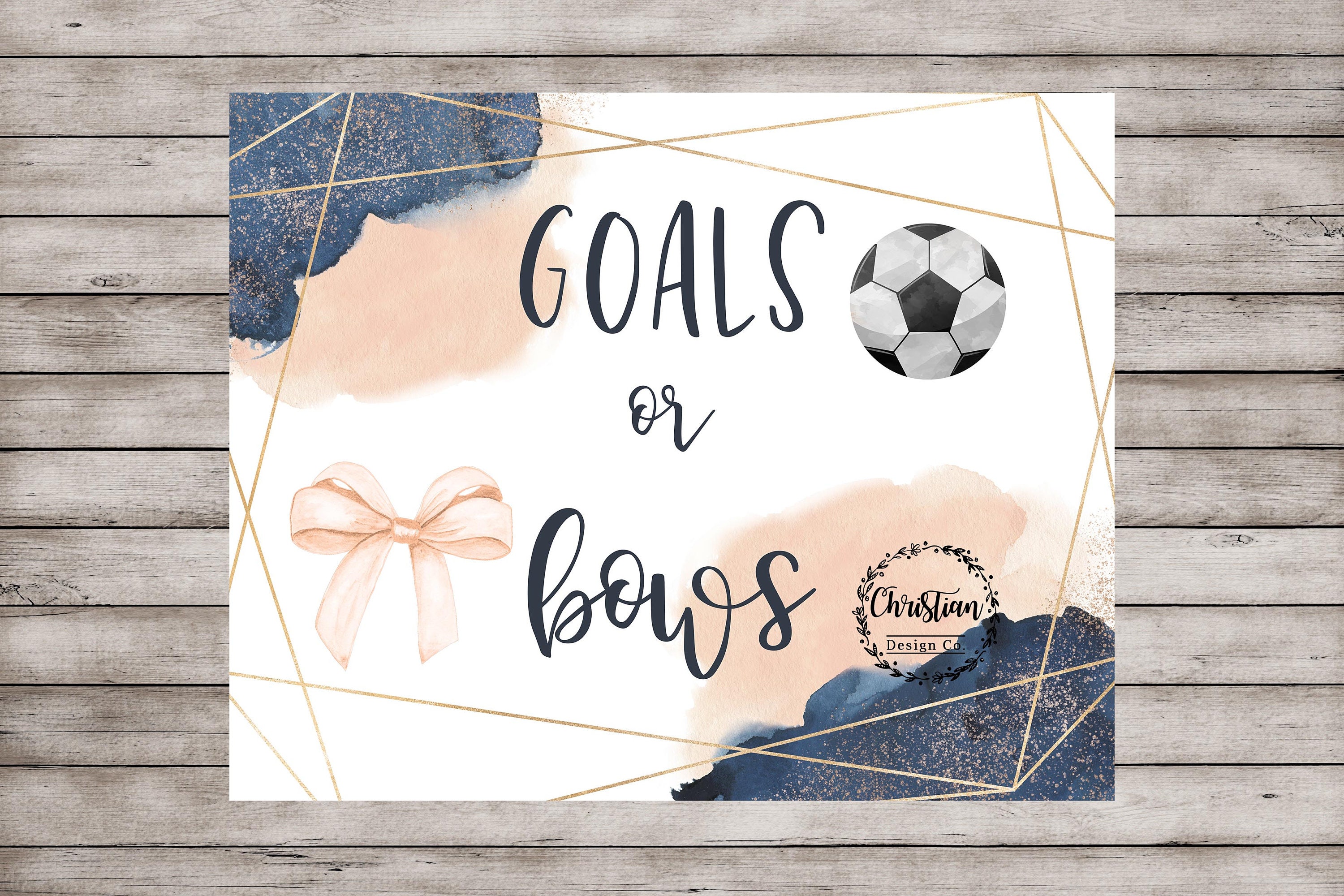 Soccer Ball Gender Reveal Goals or Bows Gender Reveal Etsy
