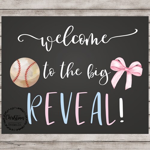 Baseballs or Bows Gender Reveal Party Activity Ideas Gender Etsy