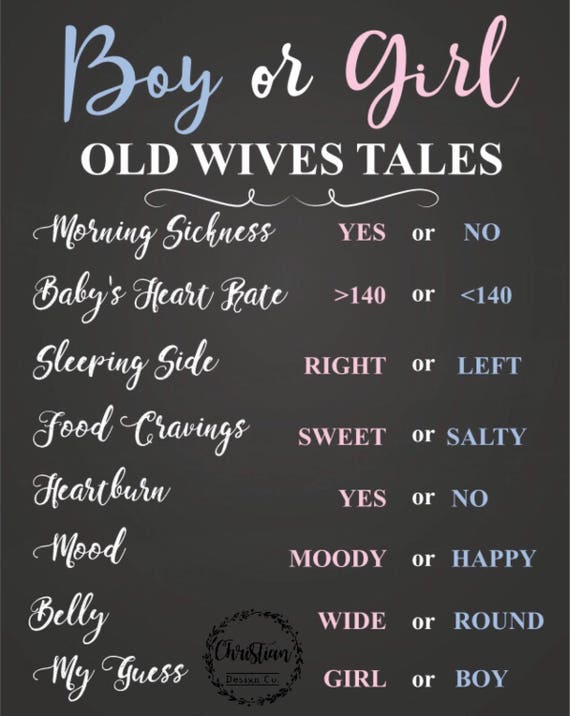 Baby Gender Reveal Chart