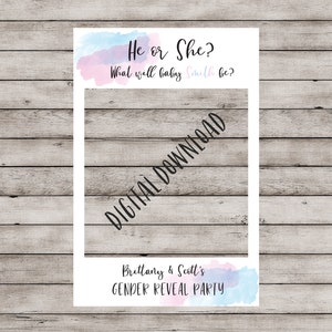 Gender Reveal Frame, Instagram Frame Prop, Gender Reveal Photo Prop, Gender Reveal Cutout, Gender Reveal Ideas, Gender Reveal Sign