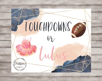 Touchdowns or Tutus Gender Reveal, Gender Reveal Football, Touchdowns or Tutus Gender Reveal Decorations, Gender Reveal Ideas, Reveal Party