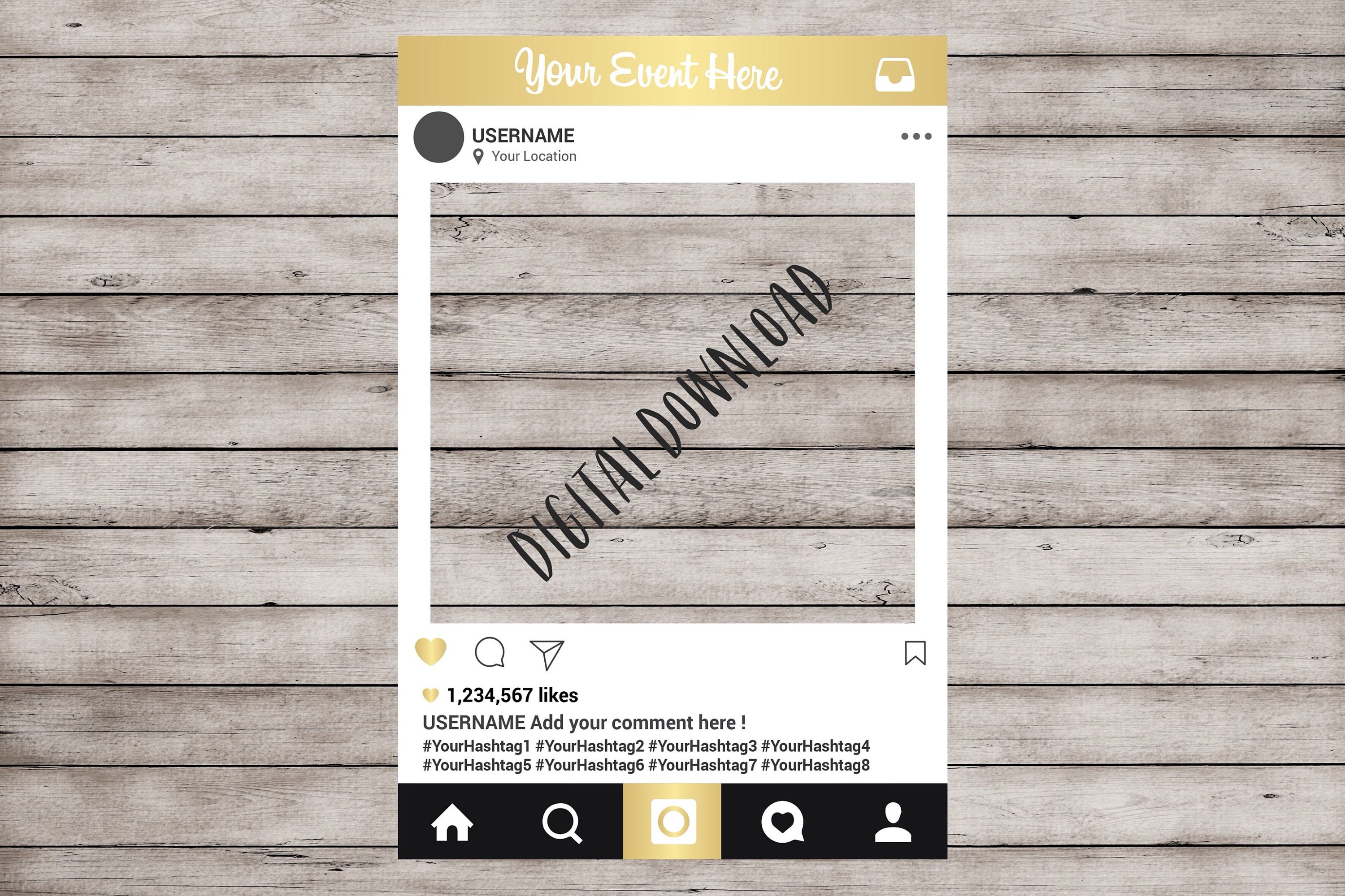 Instagram Frame Prop Instagram Frame Instagram Prop Photo Etsy