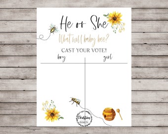 Bee Gender Reveal, Bee Gender Reveal Sign, What Will It Bee, What Will Baby Bee, Bee Baby Shower, Gender Reveal Decor, Gender Reveal Sign