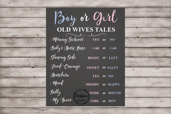 Gender Reveal Chart