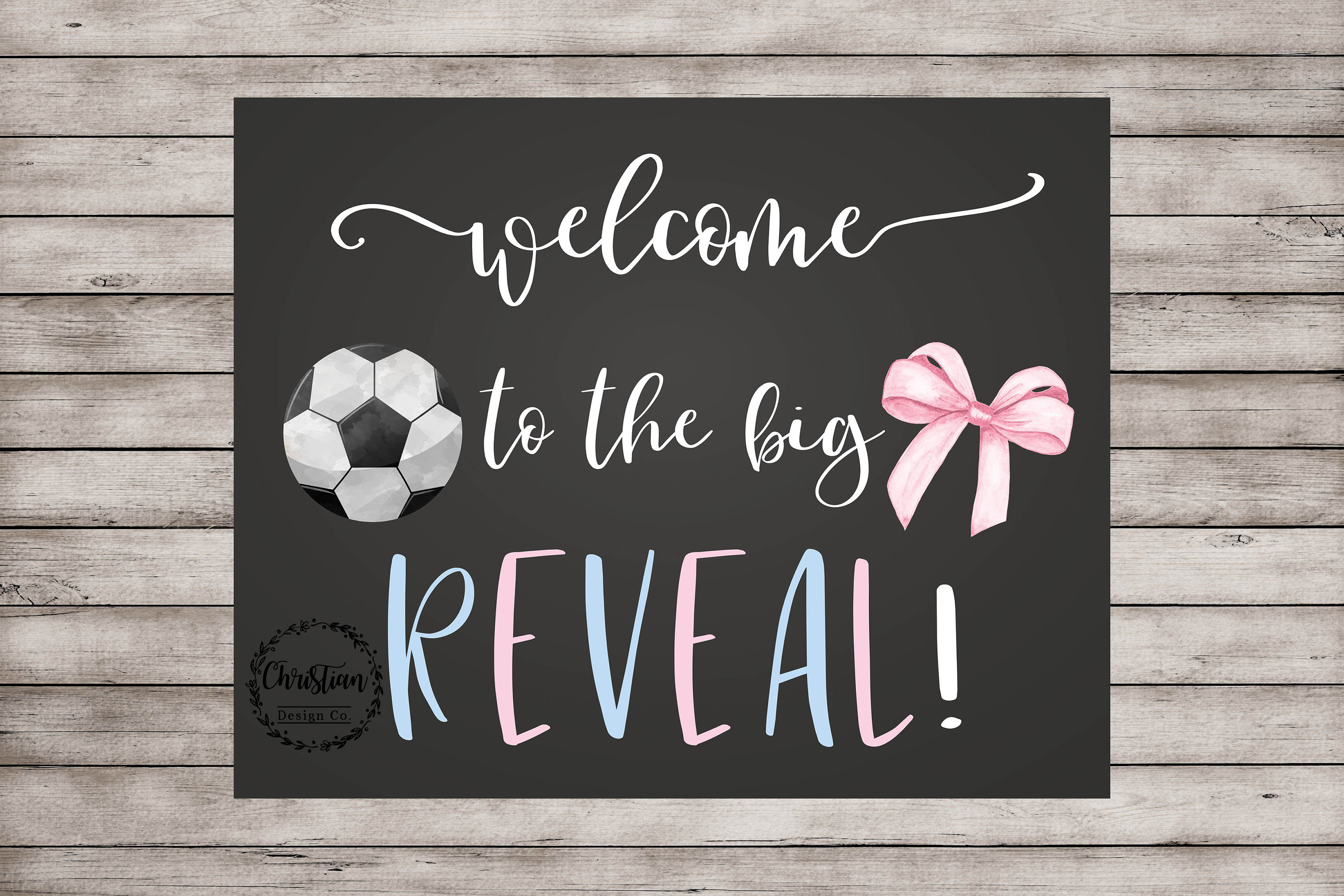 Soccer Gender Reveal Gender Reveal Decorations Soccer Etsy