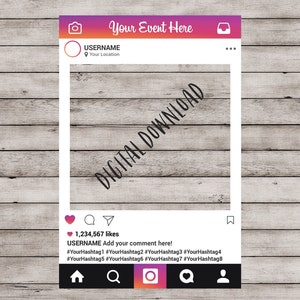 Social Media Frame, Social Media Props, Instagram Frame, Instagram Frame Prop, Instagram Prop, Photo Booth Frame, Instagram Photo Prop