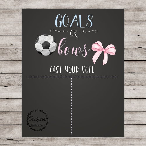 Soccer Gender Reveal Soccer Ball Gender Reveal Goals or Etsy