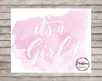 Its A Girl Sign,  Its A Girl Decor, Its A Girl Signs, Its A Girl Printable, Reveal Printable,  Gender Reveal Sign, Gender Reveal Print
