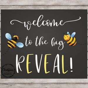 Bee Gender Reveal, Bee Gender Reveal Sign, What Will Baby Bee, What Will It Bee, Bee Babyshower, Gender Reveal Decor, Gender Reveal-bord