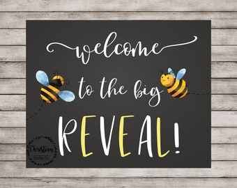 Bee Gender Reveal, Bee Gender Reveal Sign, What Will Baby Bee, What Will It Bee, Bee Baby Shower, Gender Reveal Decor, Gender Reveal Sign
