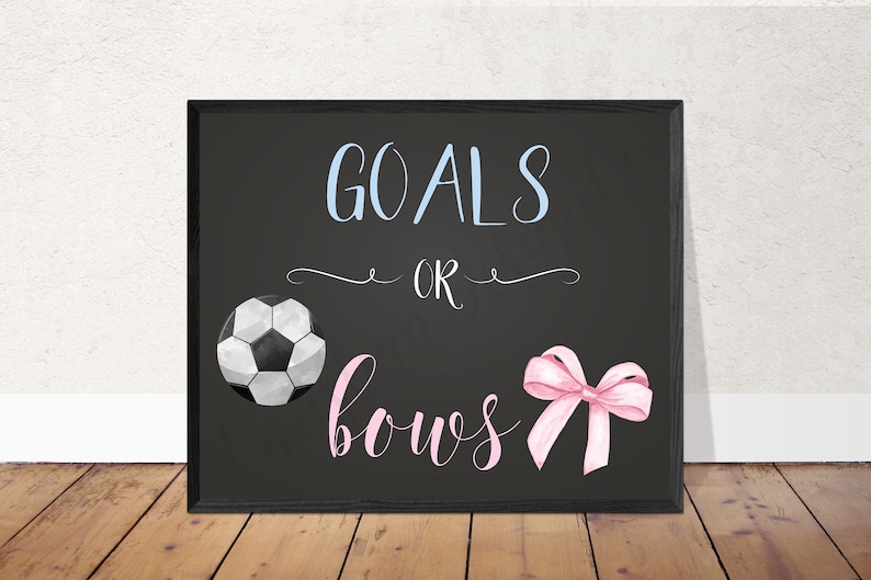 Soccer Gender Reveal Gender Reveal Decorations Soccer Etsy