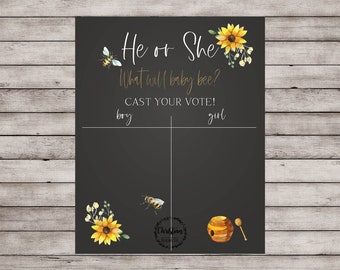 Bee Gender Reveal, Bee Gender Reveal Sign, What Will Baby Bee, What Will It Bee, Bee Baby Shower, Gender Reveal Decor, Gender Reveal Sign