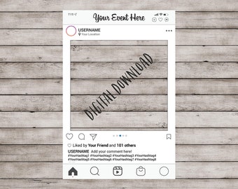 Social Media Frame, Social Media Props, Instagram Frame, Instagram Frame Prop, Instagram Prop, Photo Booth Frame, Instagram Photo Prop