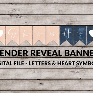 Navy and Blush Gender Reveal, Gender Reveal Decor, Gender Reveal Ideas, Gender Reveal Banner, He or She Reveal Sign, Gender Reveal Party