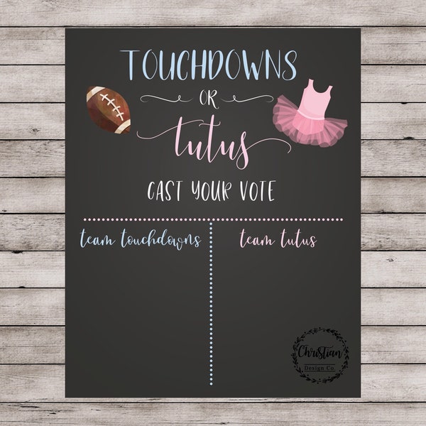 Touchdowns Or Tutus, Gender Reveal Ideas, Touchdown Or Tutu, Tutus And Touchdowns, Gender Reveal Decor, Gender Reveal Sign, Touchdowns Tutus