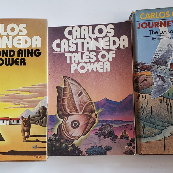 Carlos Castaneda Lot of 3 Don Juan Books  2 HC 1 PB