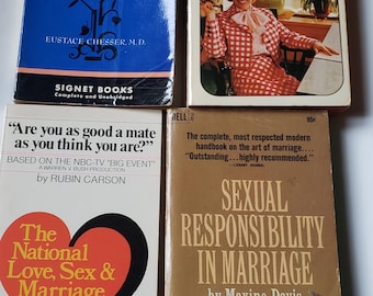 Lot of 4 Marriage Relationship Psychology Books, Vintage PB 1960-1980