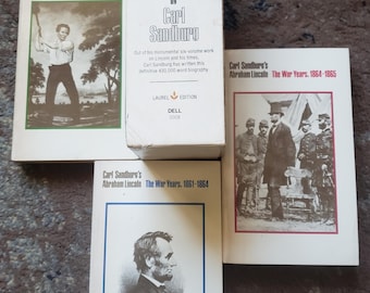 Carl Sandburg's Abraham Lincoln Vol. 1-3 Paperback Set 1974