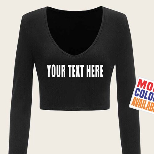 black long sleeve cleavage top