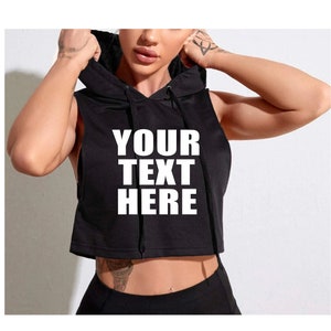 Your Boobs Custom Text Here Mini Crop Top, Womens Underboob Tee